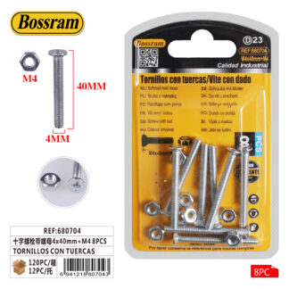 Tornillos con tuercas M4 x 40 mm